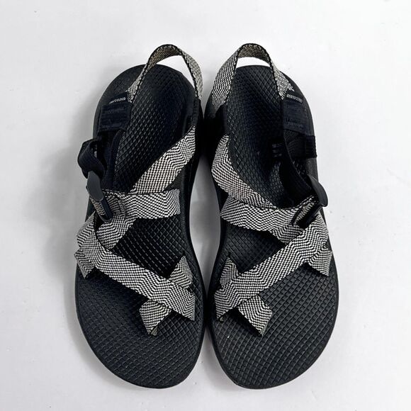 Chaco Sandals Womens 9 Black White Chaco zcloud 2 Excite Strappy Sport Hiking - Picture 9 of 12